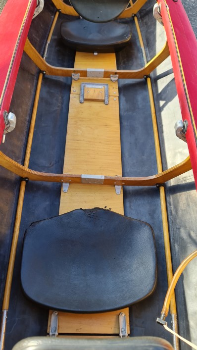 Klepper Aerius II 520 'SYST' Expedition, Red. Ref 109NK. View from the rear seat towards the front